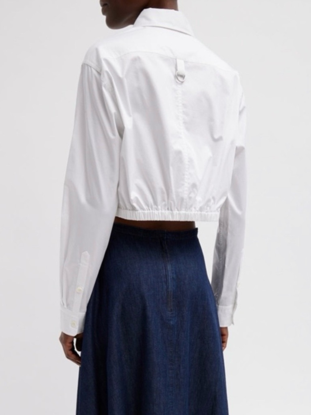 Tibi Eco Poplin Cropped Shirt - Picture 4 of 8